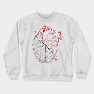 HEART vs BRAIN Crewneck Sweatshirt